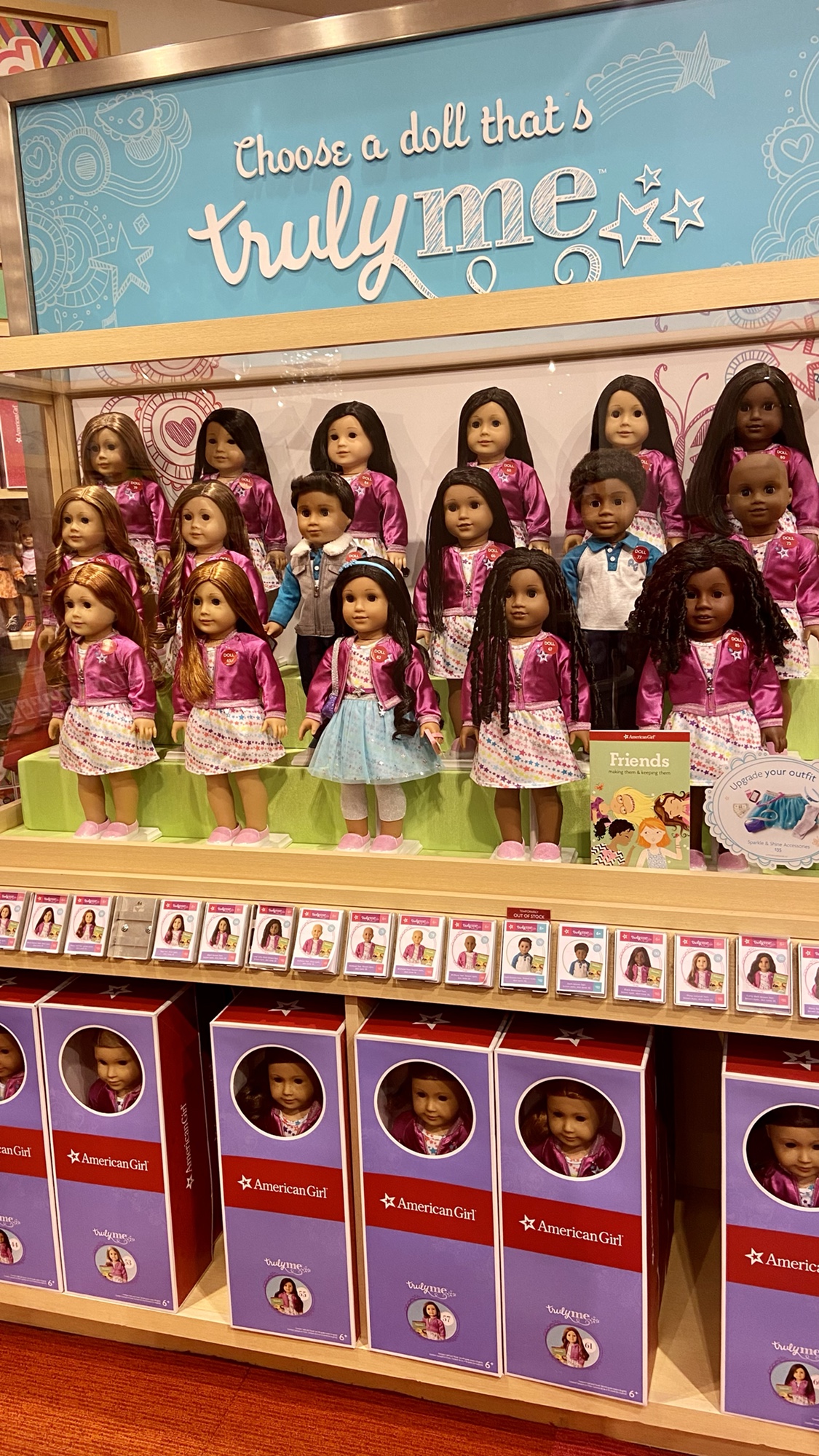 American Girl doll display in Tyson’s Corner Mall