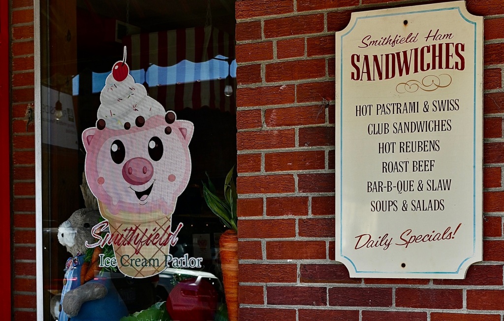 smithfield ice cream parlor menu sign